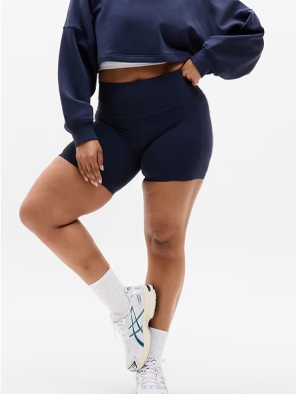 Athleta Salutation Stash Pocket II 7” Short Bike Shorts  Navy 3X